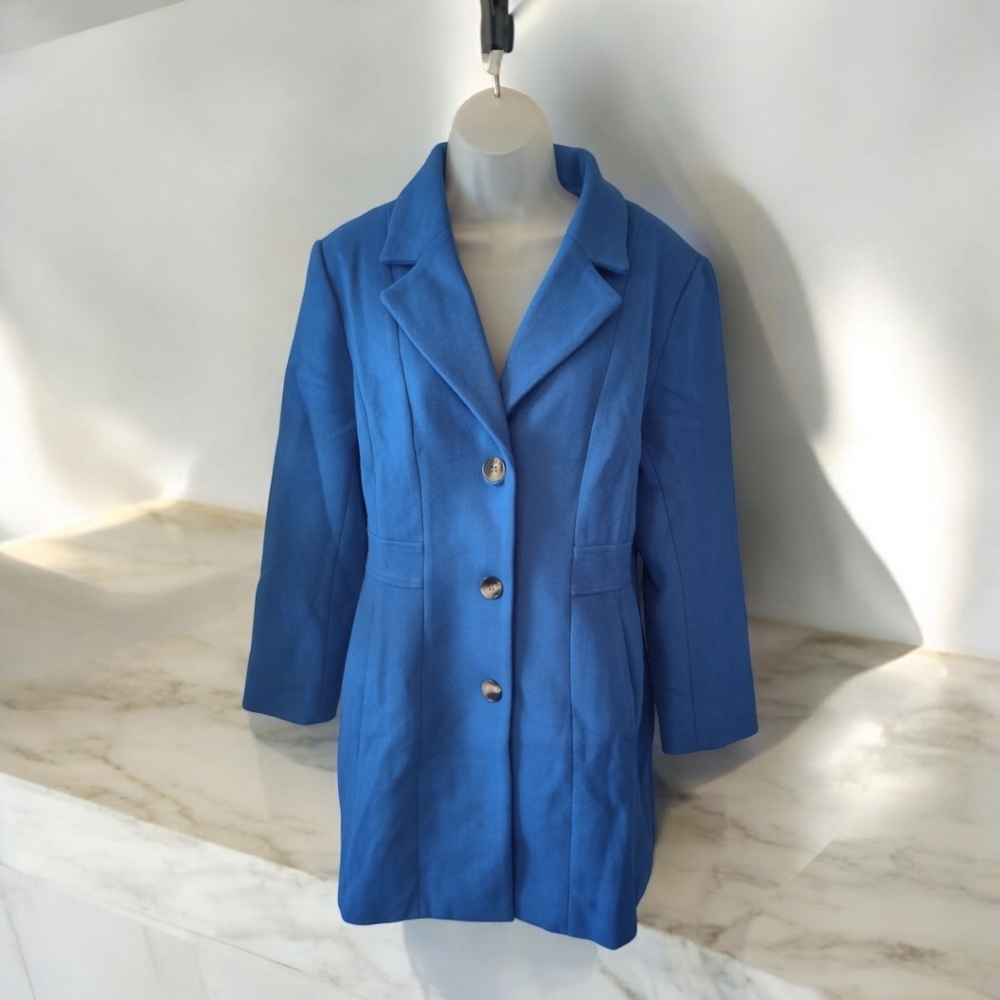 Elegant Blue Women's Coat